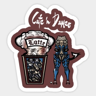 Cafe 'n Dames: Latte Sticker